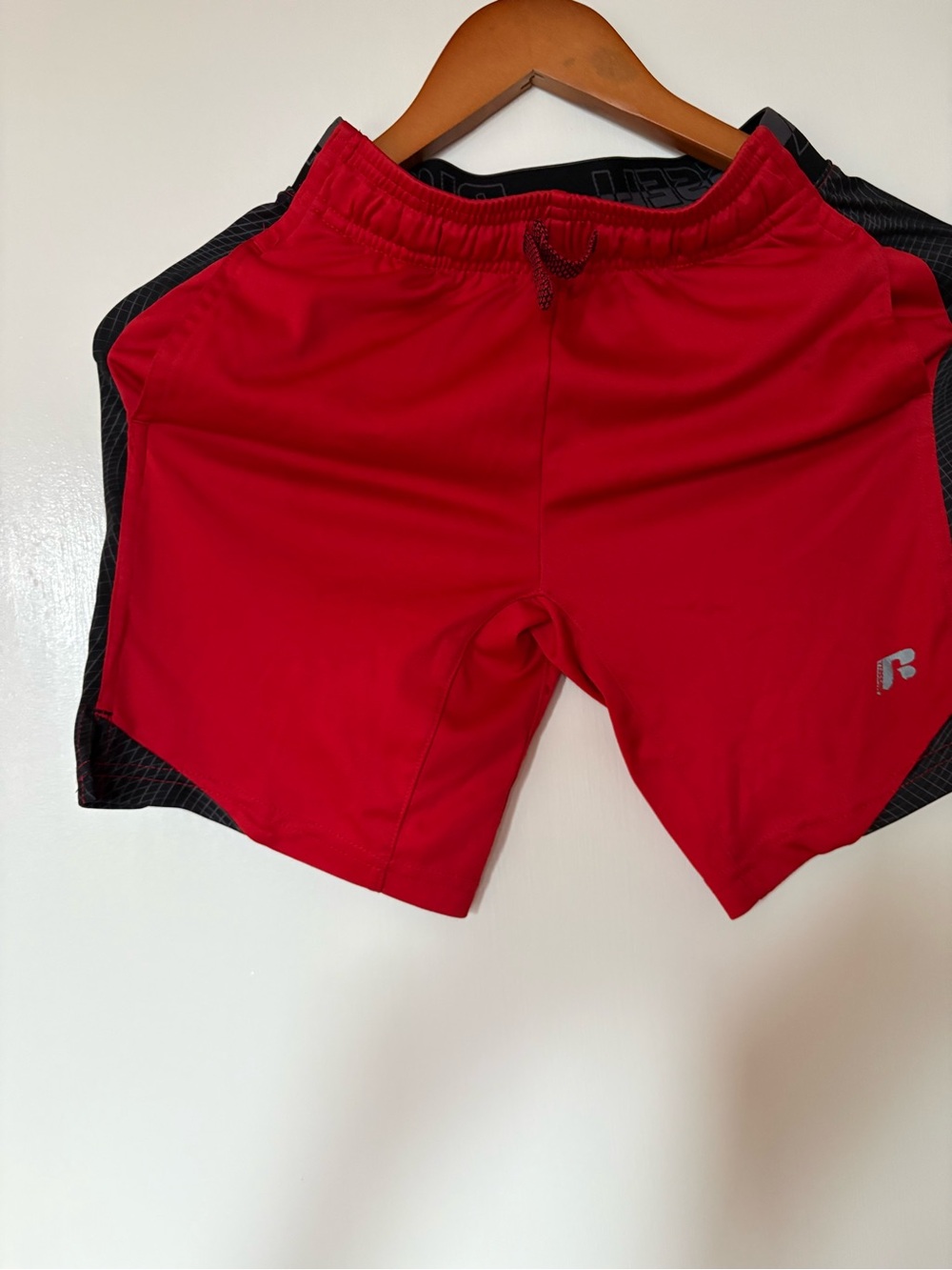 Russell Athletic Red and Black Men's Athletic Shorts